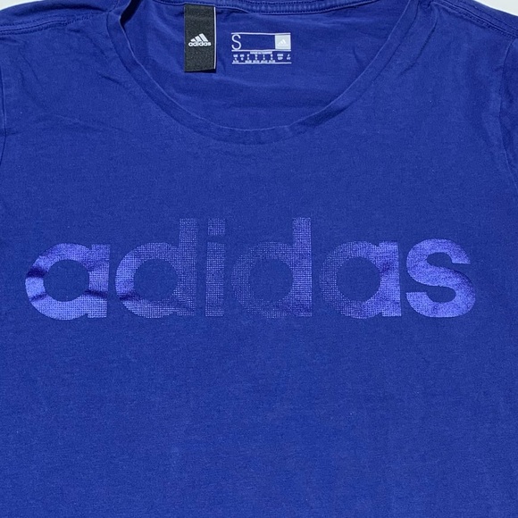 2/$20 Adidas Blue Short Sleeves Tee Size Small - Picture 3 of 7
